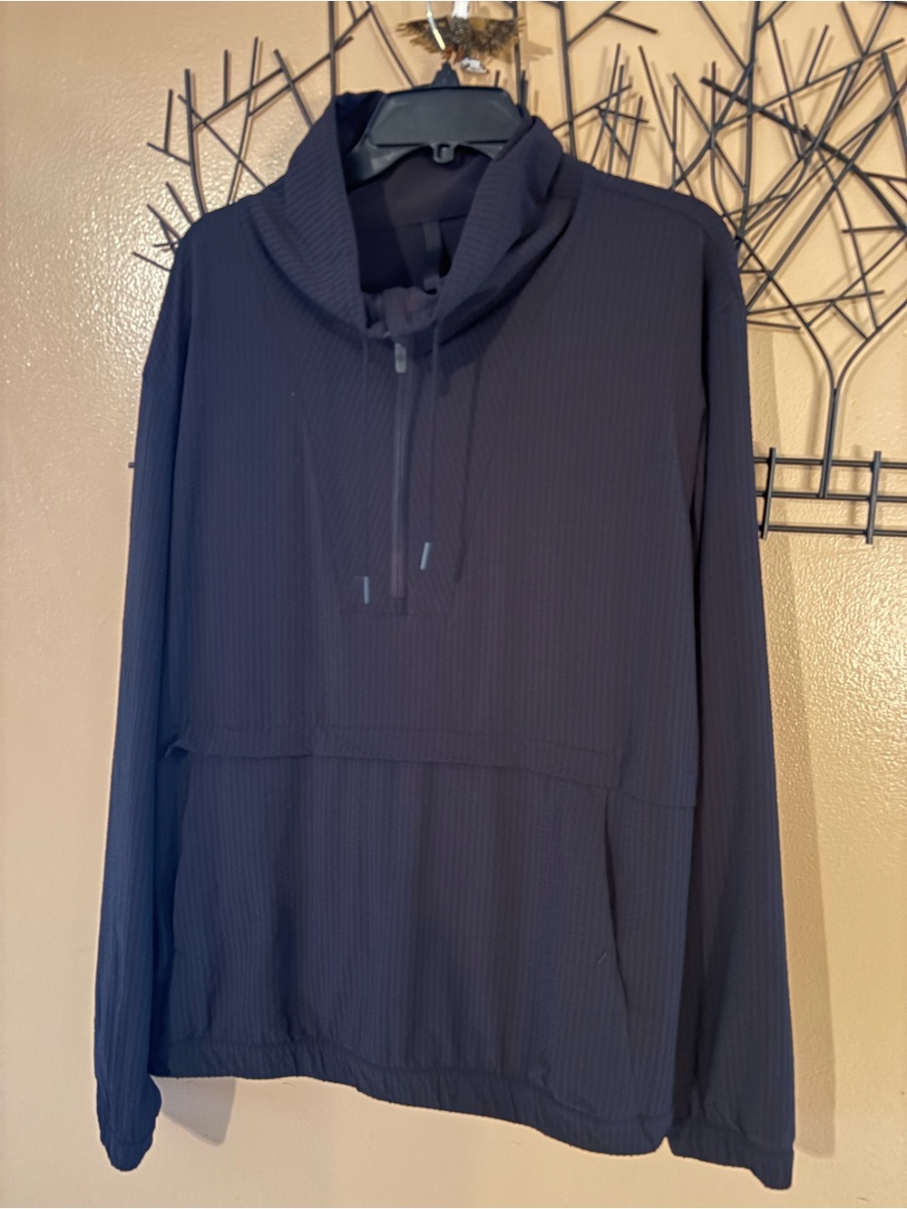 Lululemon pack light half zip pullover black size 14